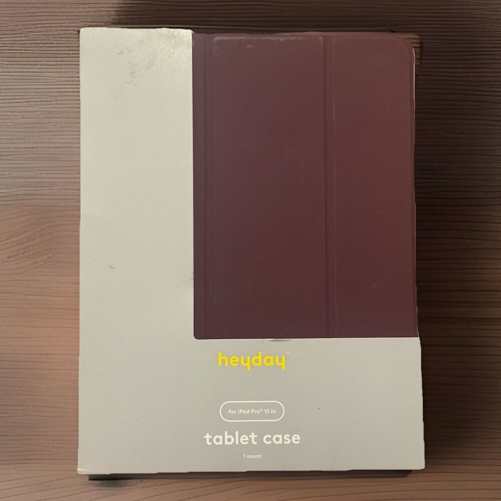 Heyday Tablet Case for Apple iPad 13” - Tri Fold Stand Dark Cherry iPad Case
